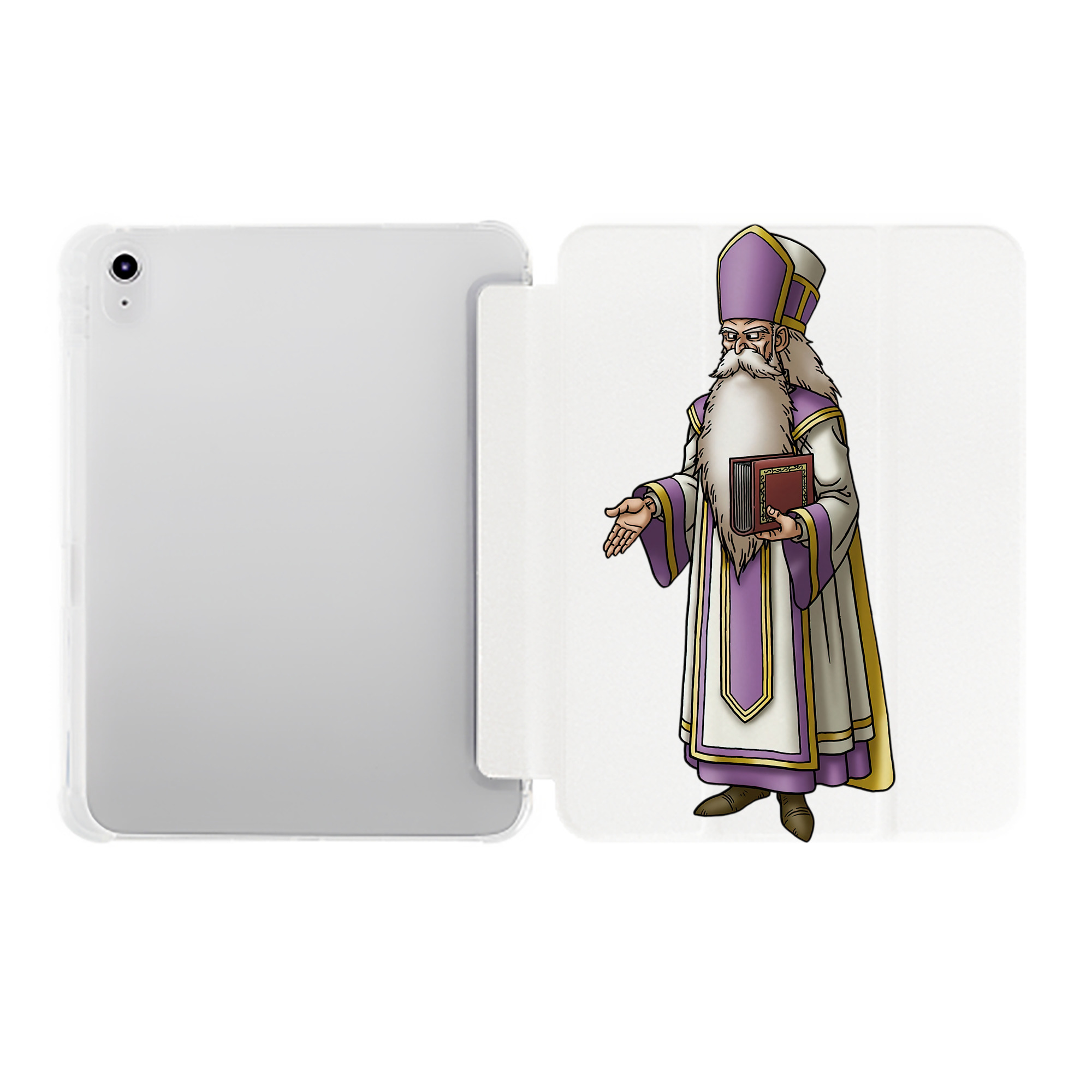 （画像用） ドラゴンクエスト Doragon Kuesuto Dragon Quest IPad ケース ペン収納付き 三つ折りスタンド PUレザー×シリコン 対応機種9.5/10.5/10.9インチ